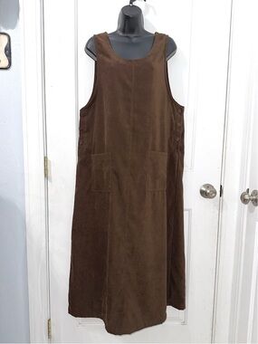 Original TY Wear Women's Dress Size 14 Brown Jumper, MIDI Length Vintage 90s